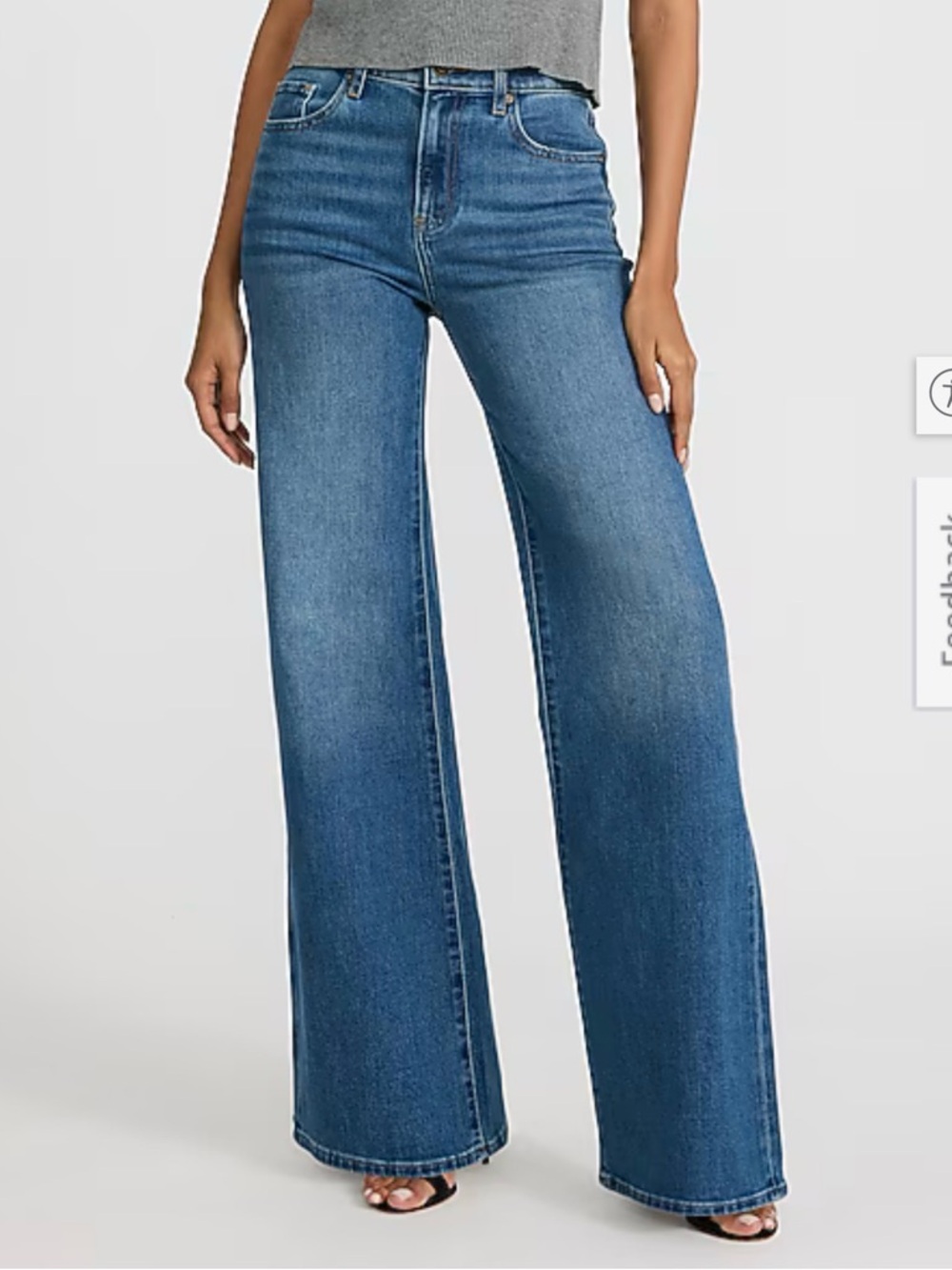 Express Flare High-Rise Denim Blue Jeans - Blue Size 6R